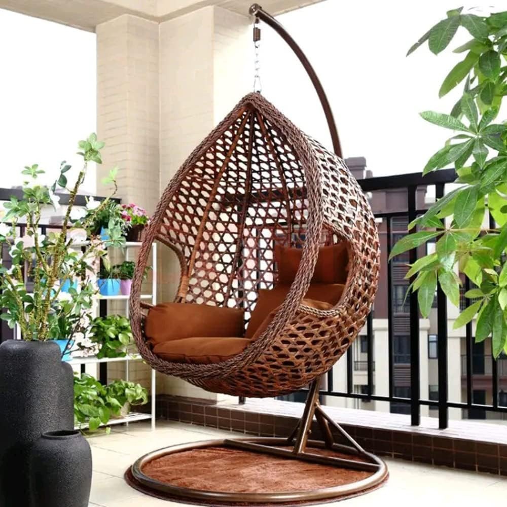 Mhome Stylish Outdoor Single Seater Egg Swing Chair