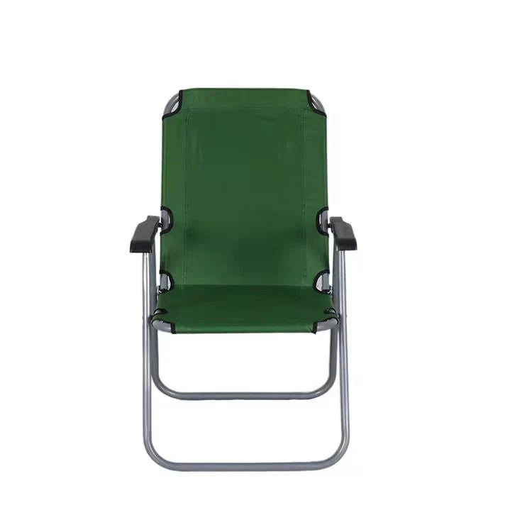 Green Outdoor Recliner Lawn Chair Adjustable Foldable Patio Seat