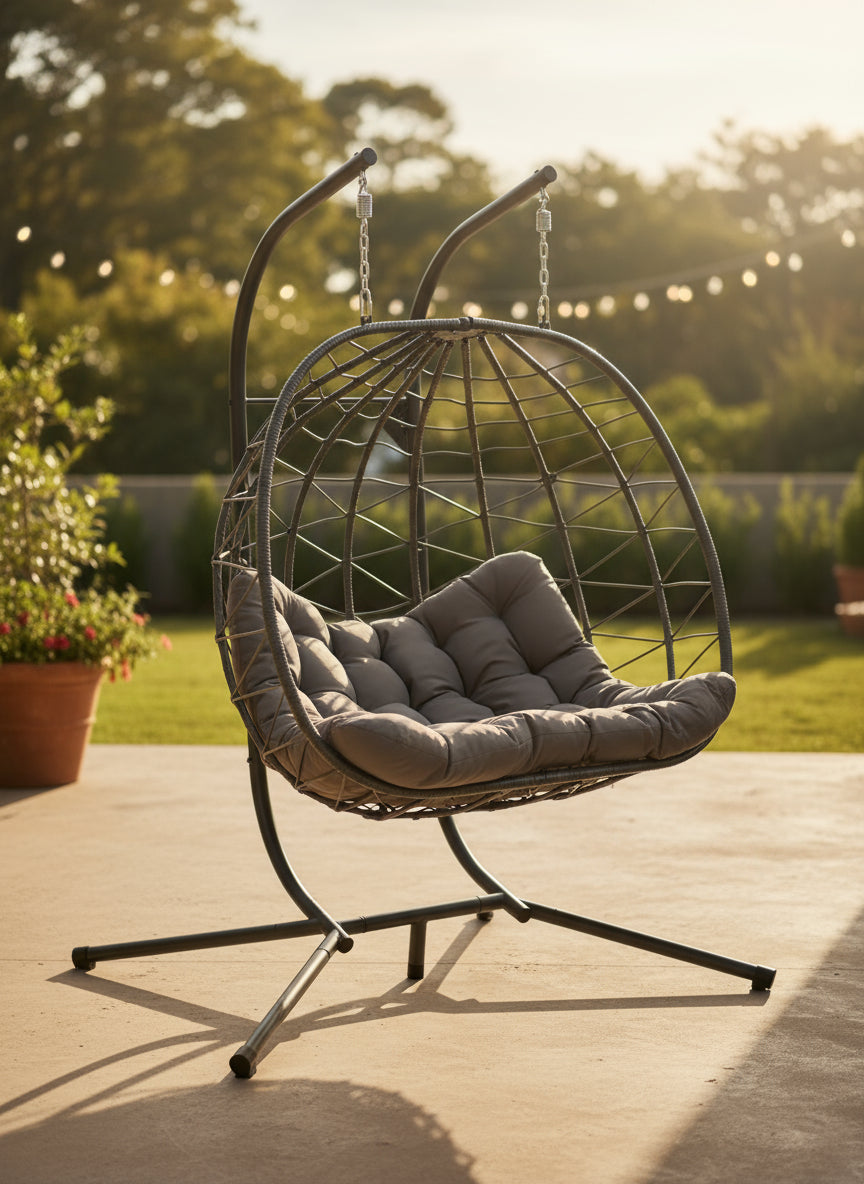 MFurn Cebu 2 Seater Hanging Egg Hammock Swing Chair