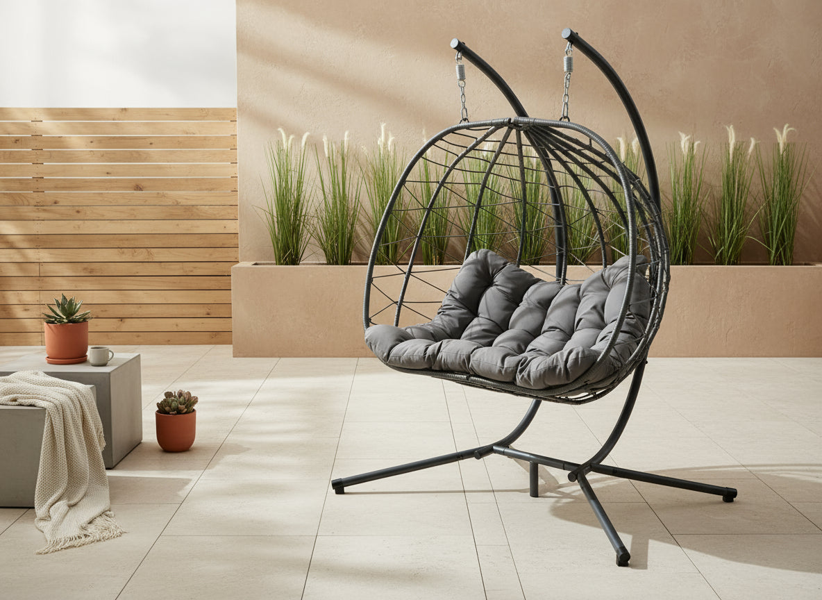 MFurn Cebu 2 Seater Hanging Egg Hammock Swing Chair