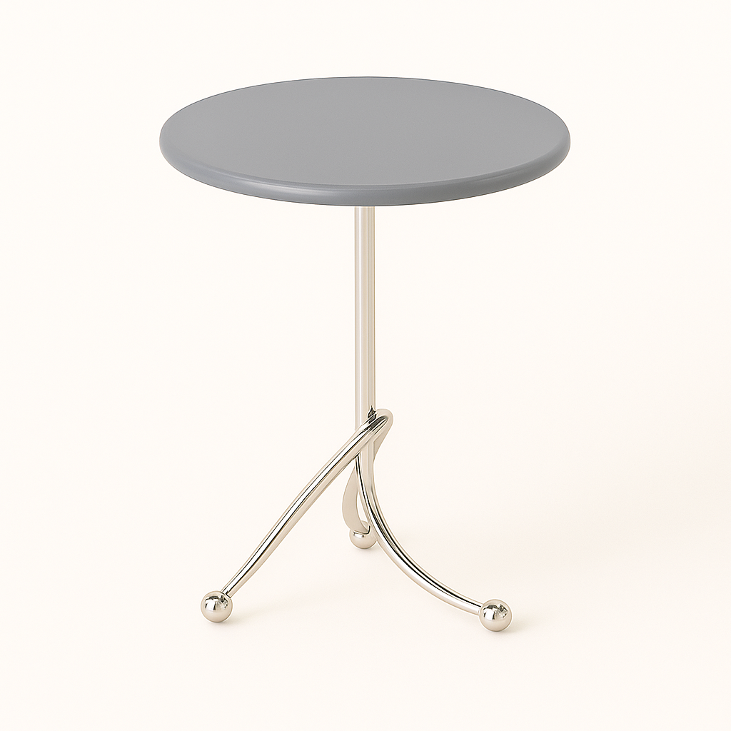 MFurn Tripod Steel Frame Round Tea Table Modern Side Table | Multiple Colours Available
