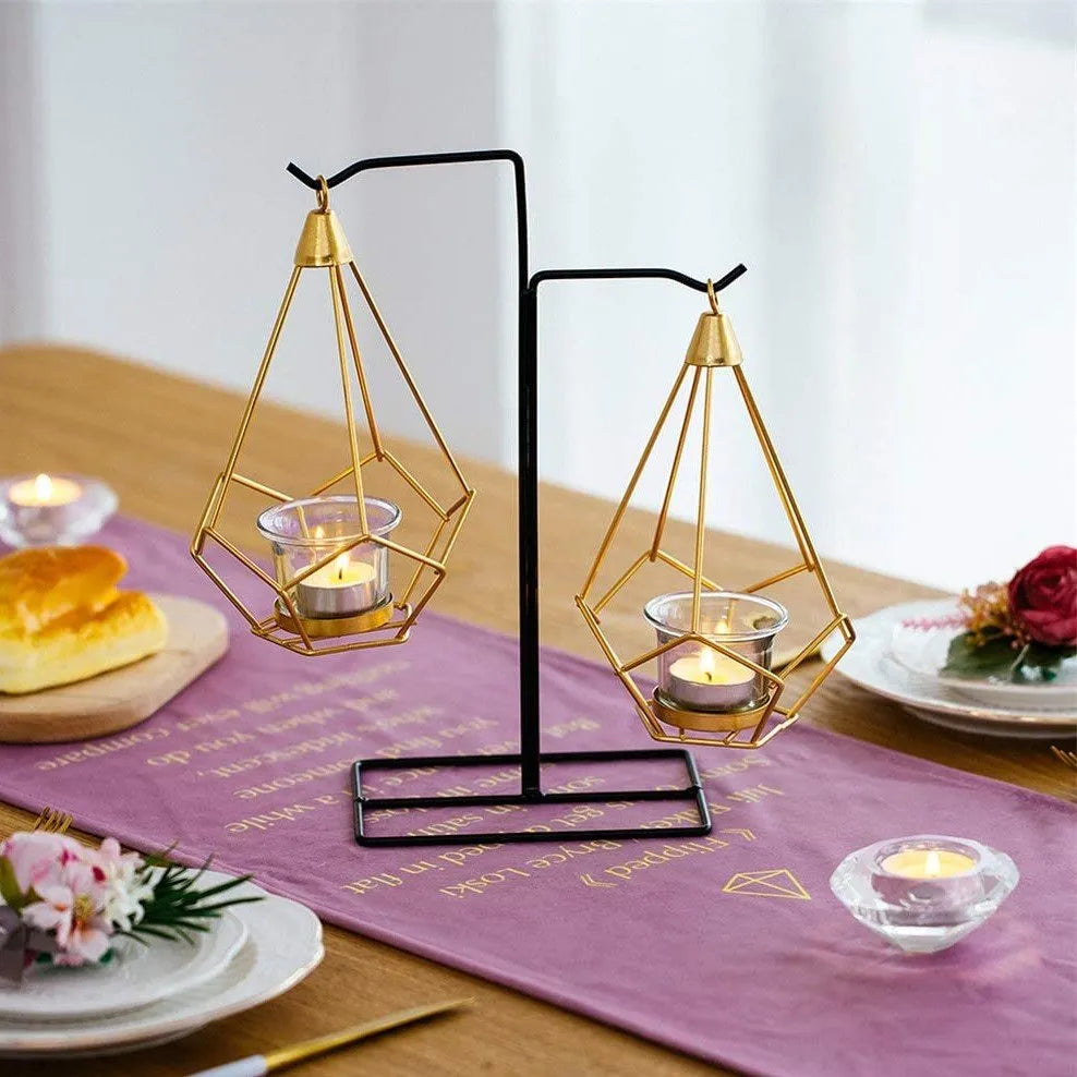 Geometric design candle holder