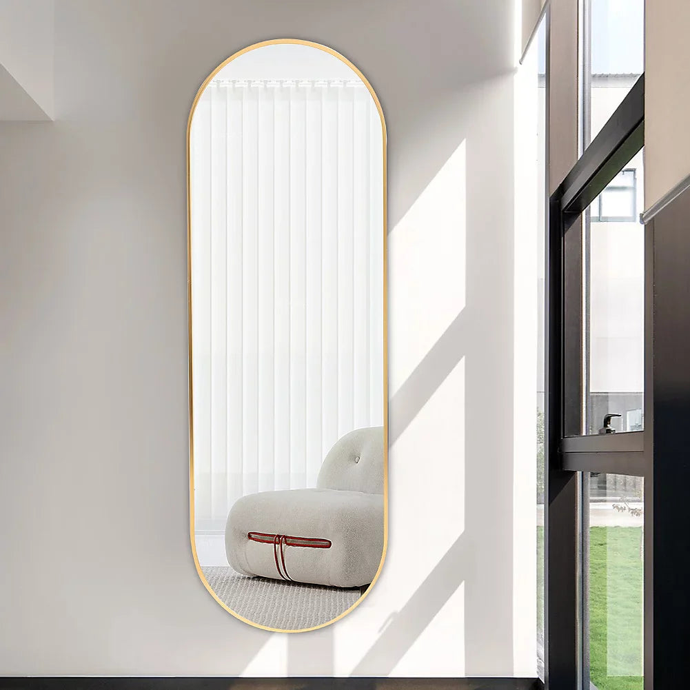 Oval/Rectangular Wall Mirror 100x30cm