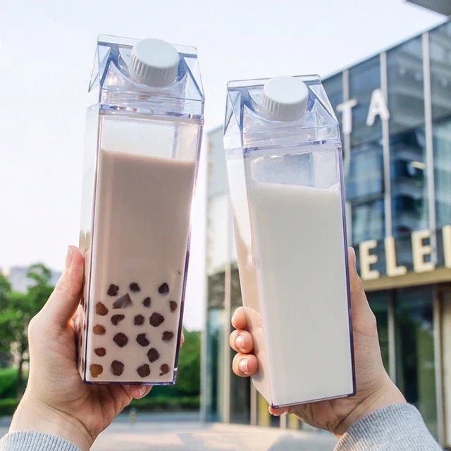1L Milk Water Bottle Portable Transparent