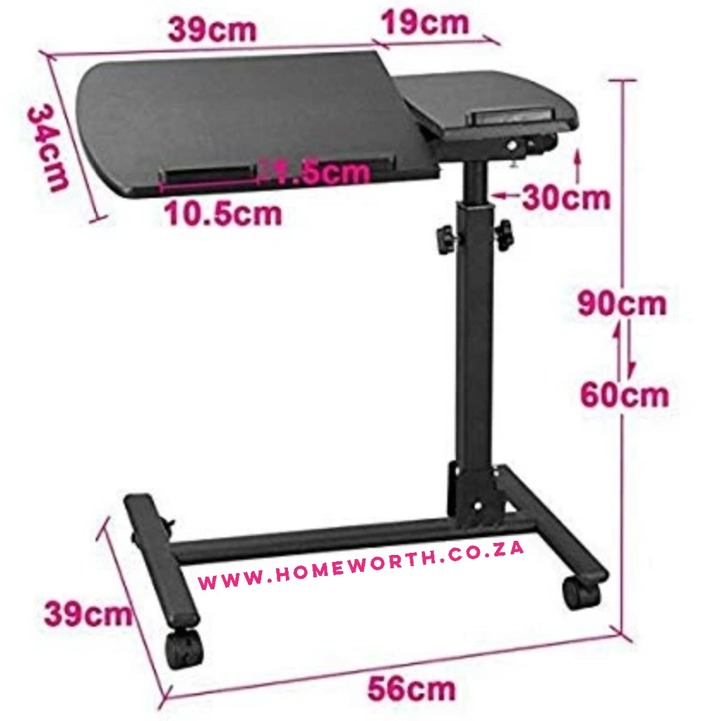 MFurn Foldable Adjustable Laptop Computer Desk Rolling Table