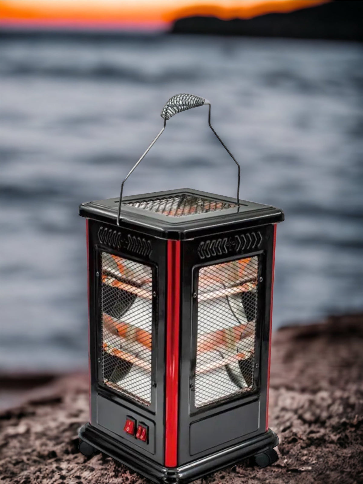 Electric Quartz Heater 2000W ZR-2203 – 5-Sided Heating with 10 Quartz Tubes