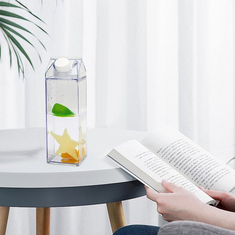 1L Milk Water Bottle Portable Transparent