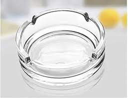 MHome Durable Glass Ash Tray In Round And Square Shape For Home Or Office