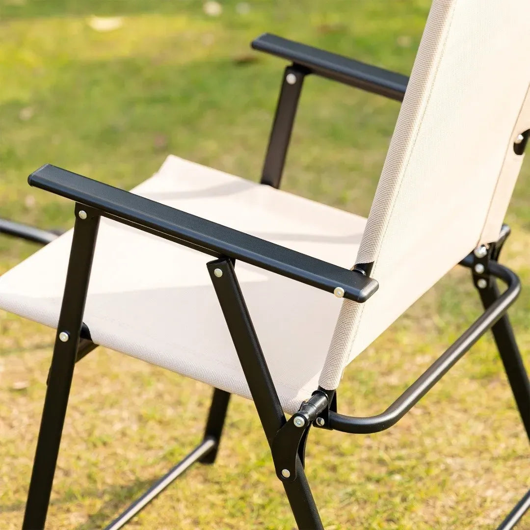 MFurn Bahama Folding Garden Chair With Armrests - Khaki