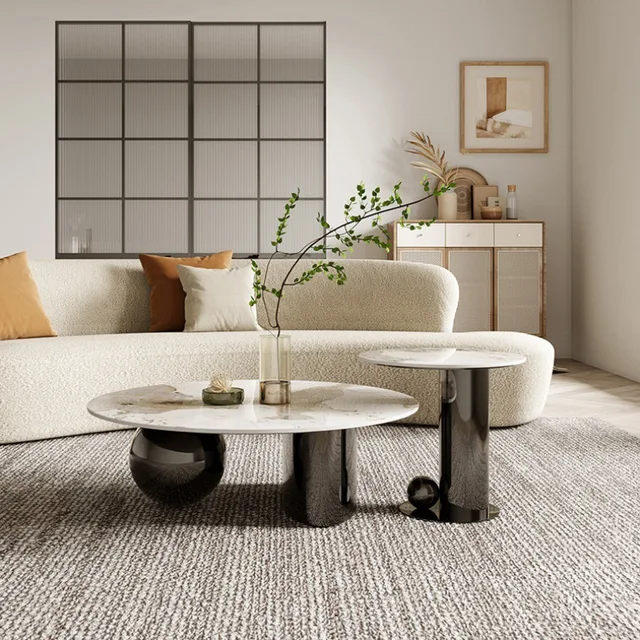 Elena luxe gold coffee table set