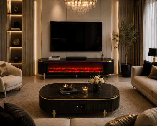 Venus Fireplace Plasma Stand/Coffee Table Set