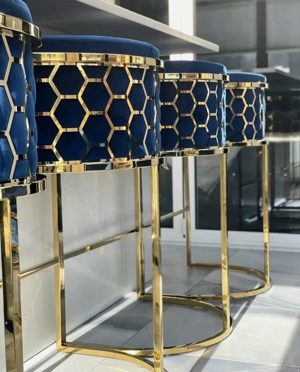 Avery luxe gold bar chairs