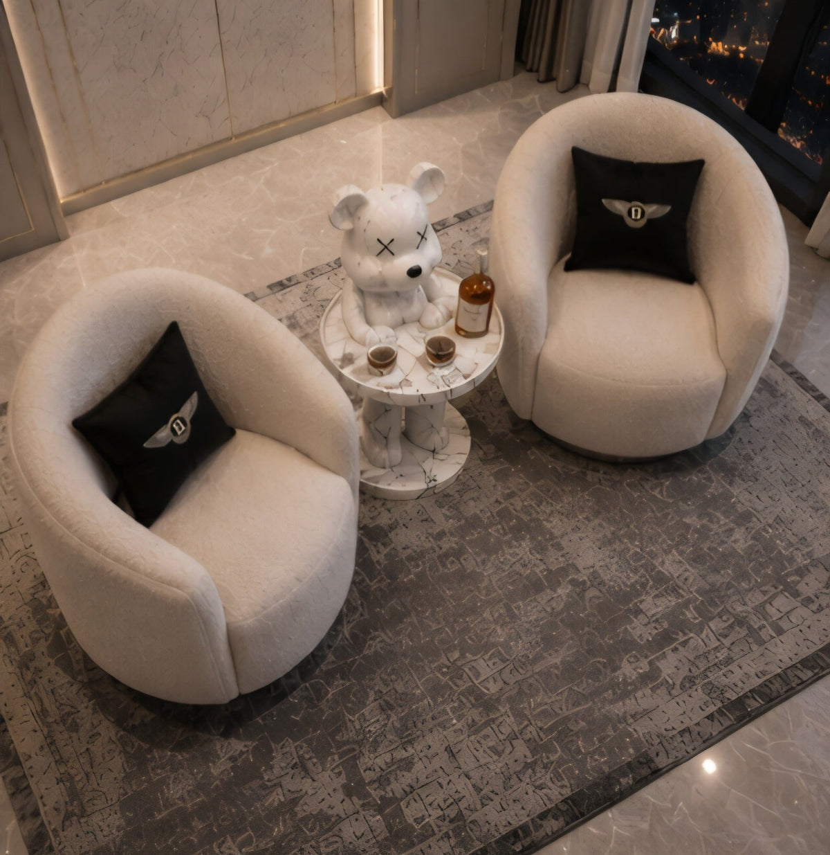 Luxe teddy side table