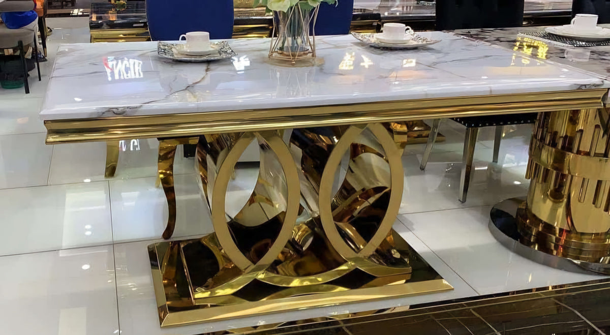 Aria marble dining table