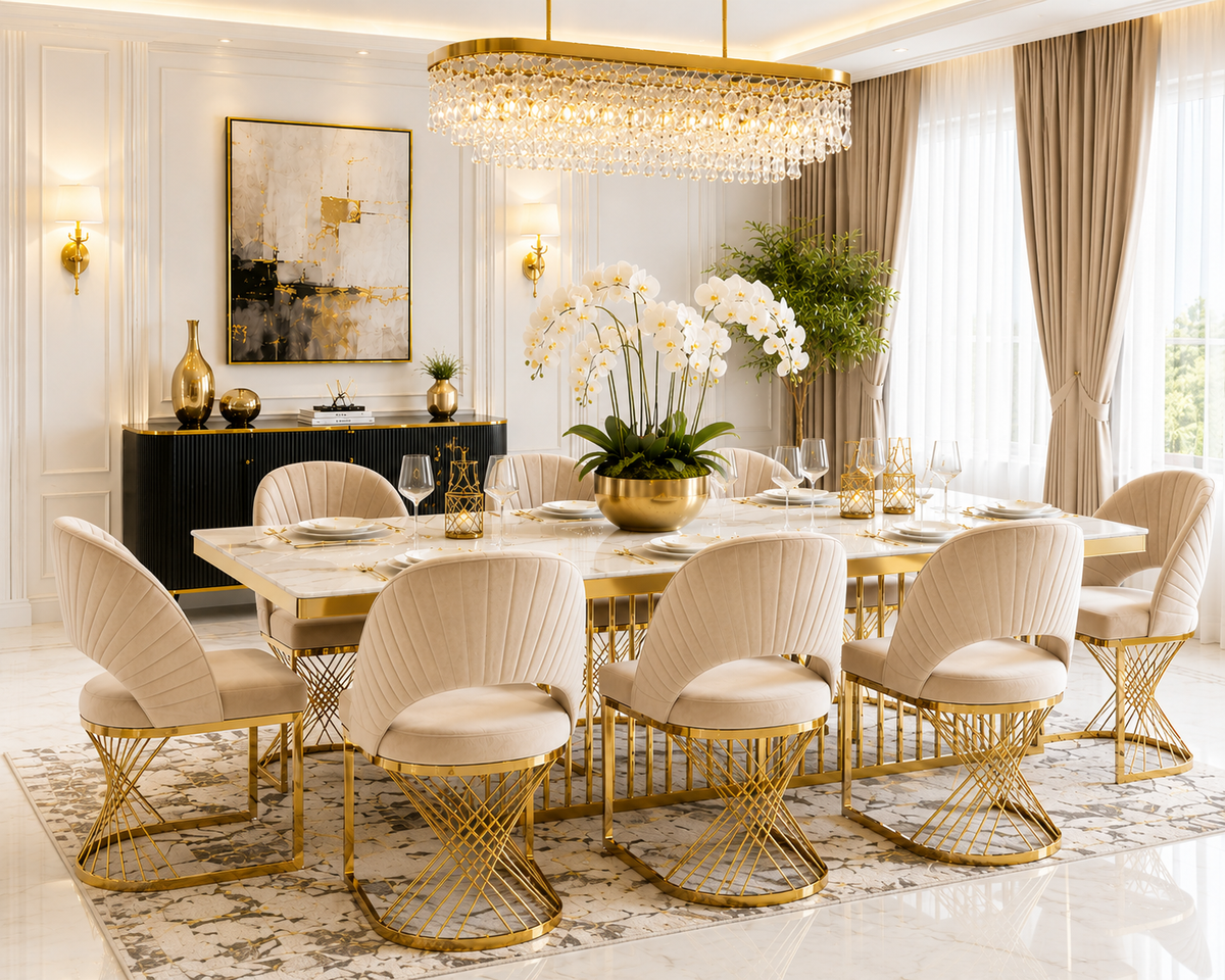 Aurelia/Polpetta 10 Seater Dining Set