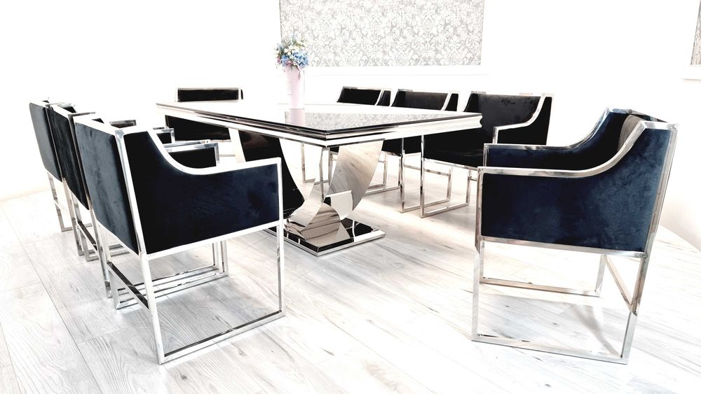 Kim/ Alvaro dining set- Silver