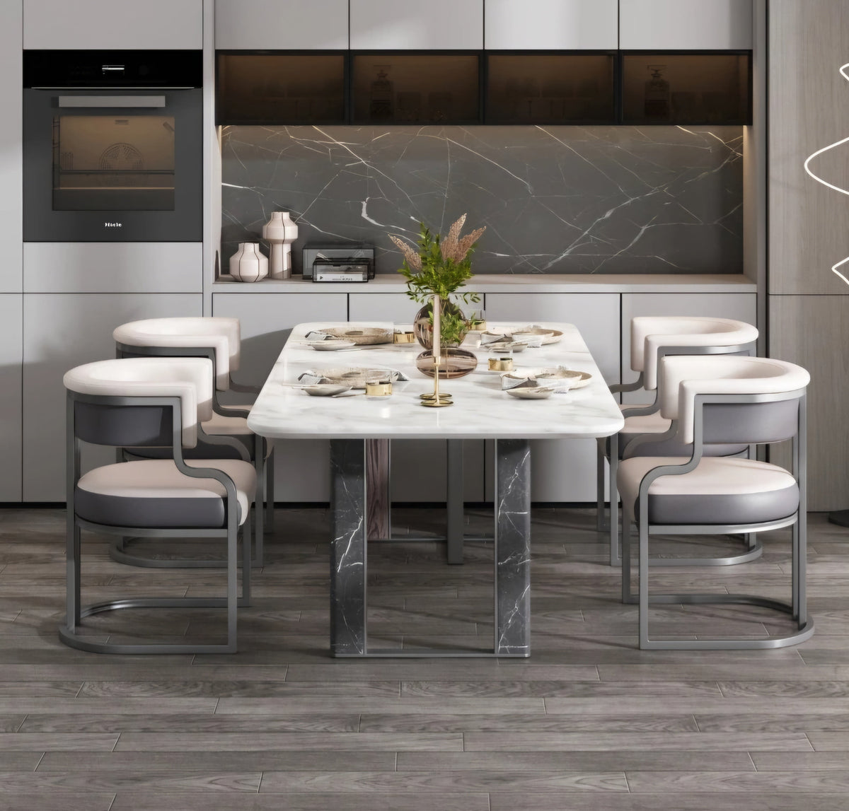 Cavario Silver Dining Chairs