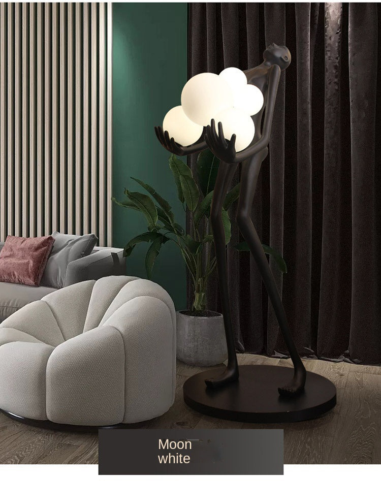 Black man sculpture lamp 
