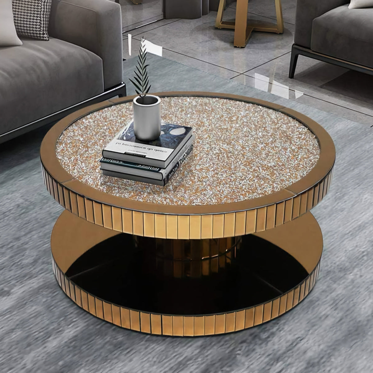 Alore crushed diamond coffee table