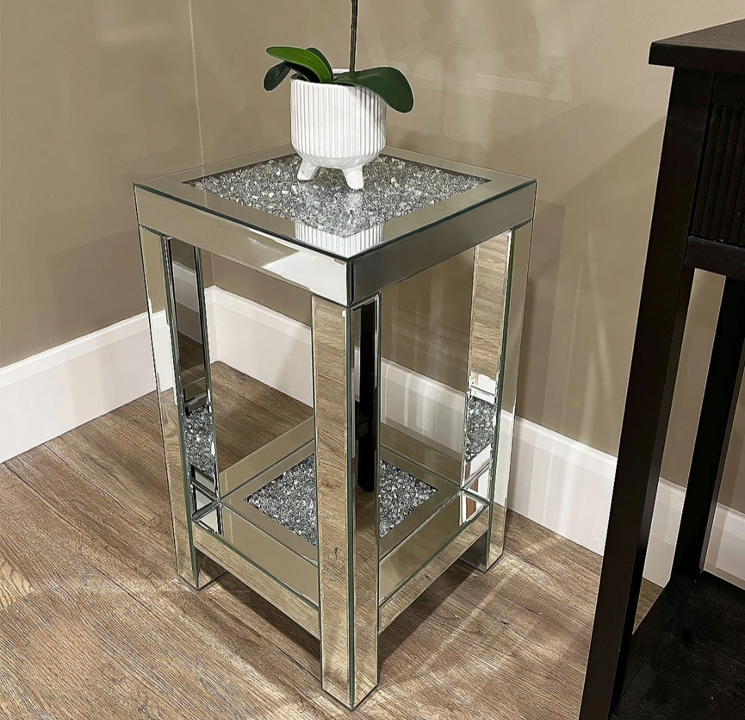 Doha mirrored crushed diamond 3- piece set