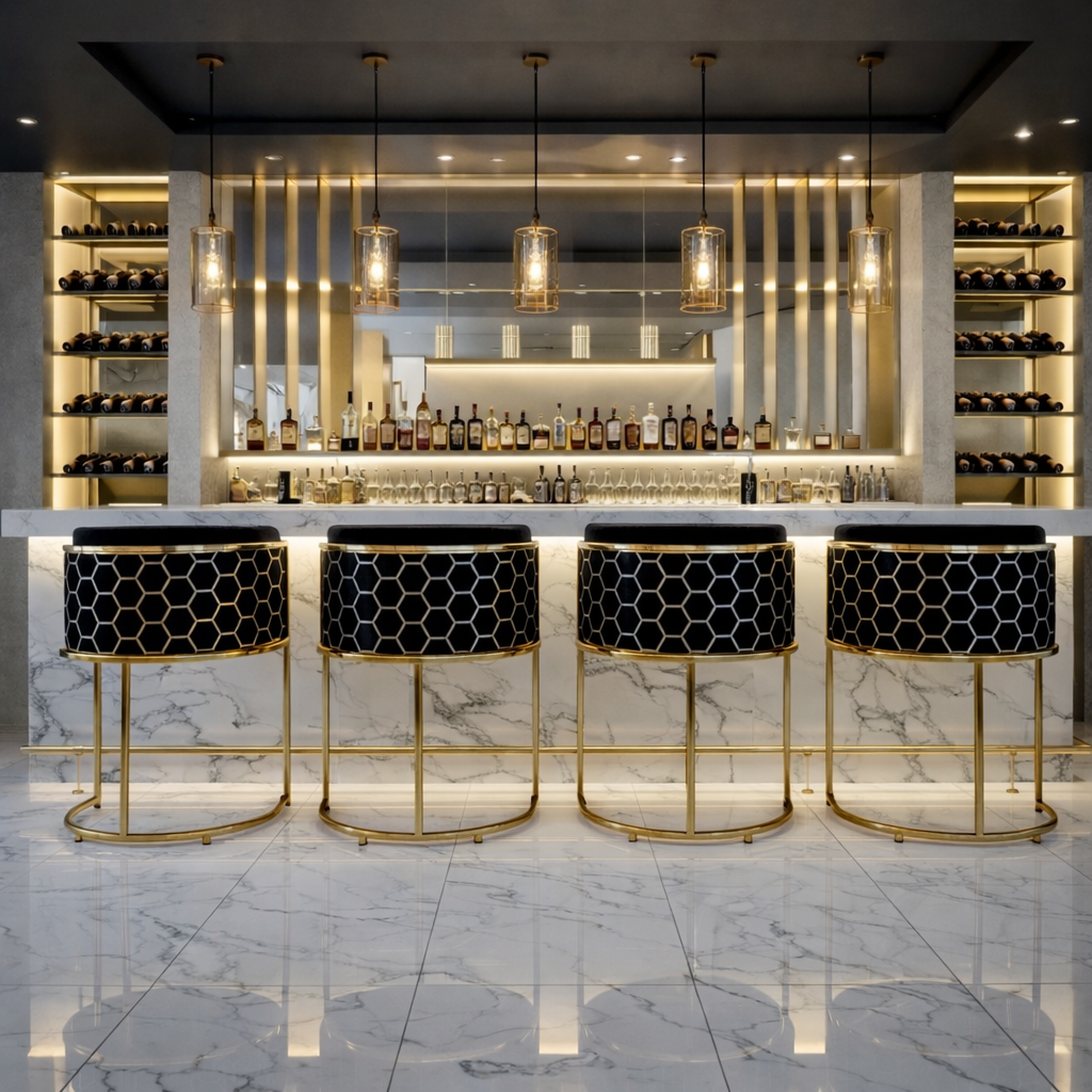 Avery luxe gold bar chairs