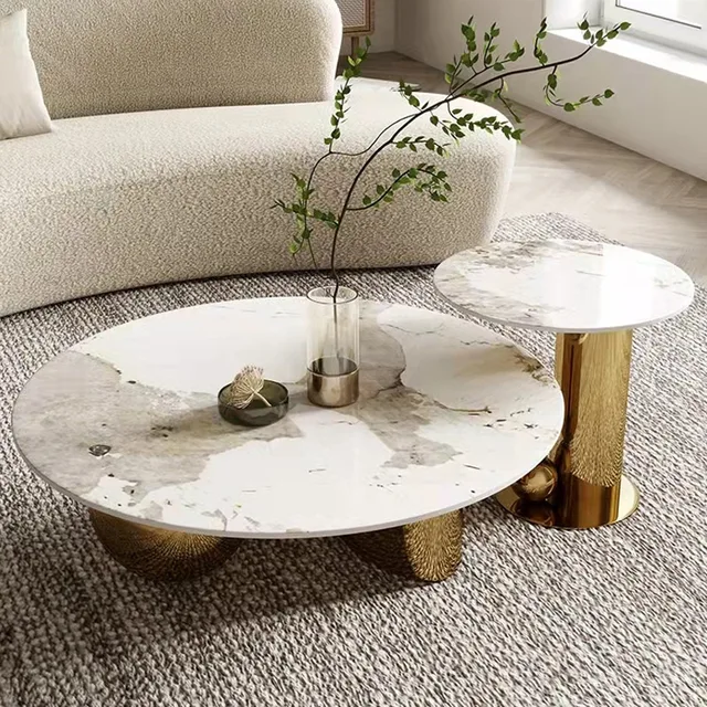 Elena luxe gold coffee table set