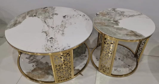 Ayla marble nested coffee table set