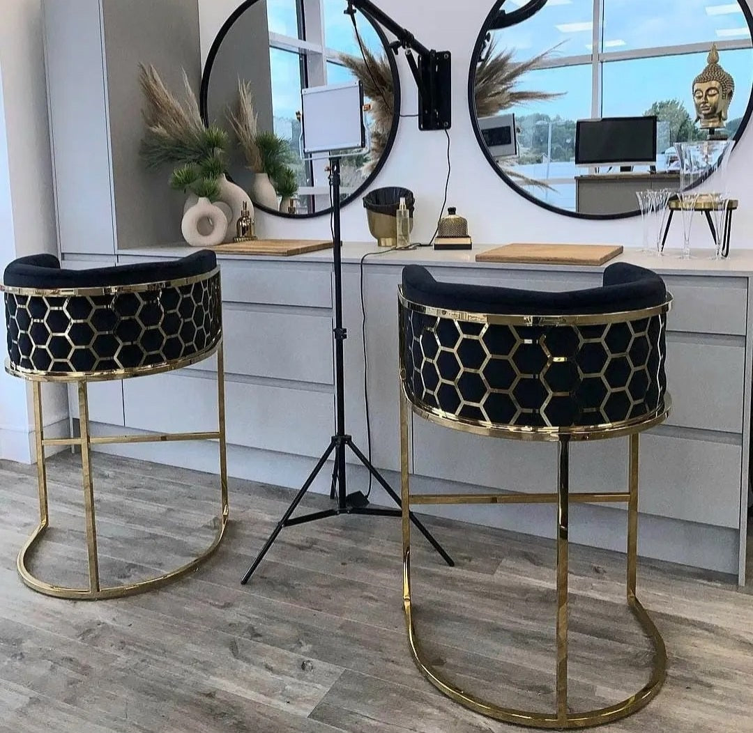 Avery luxe gold bar chairs