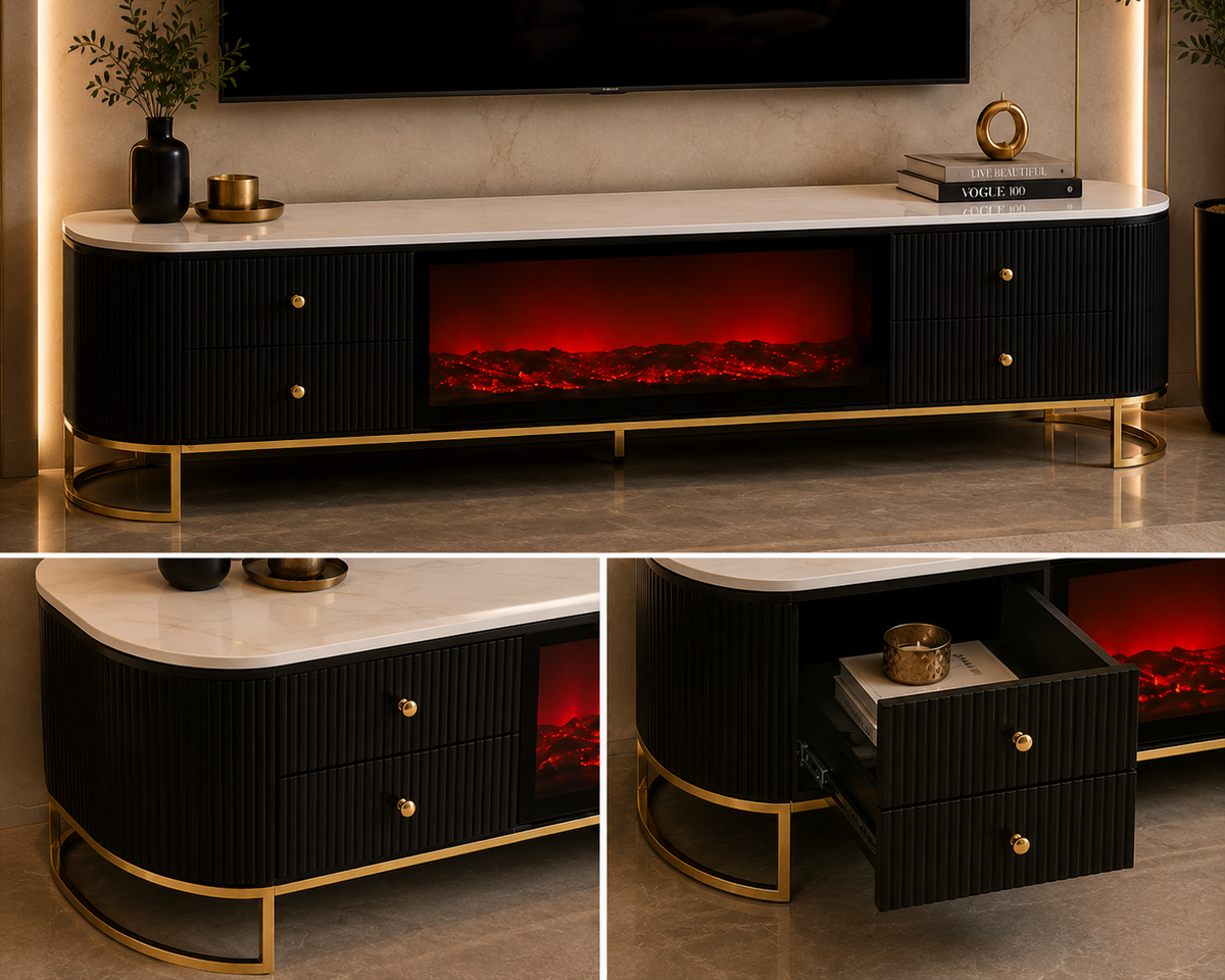 Leonara Fireplace Plasma Stand