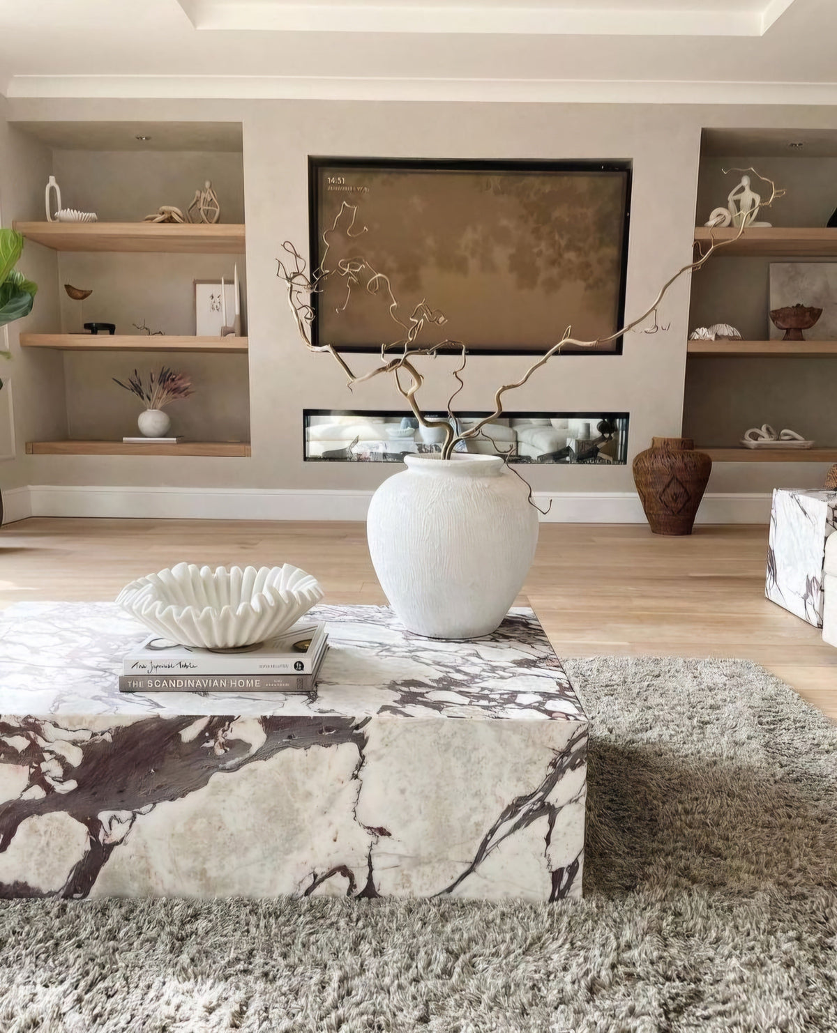 Calcutta marble coffee table