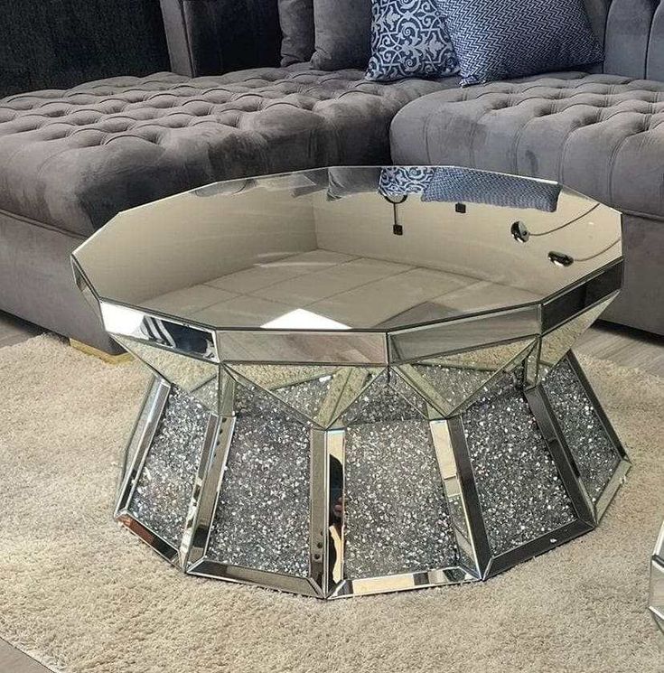 Raha glam mirrored coffee table