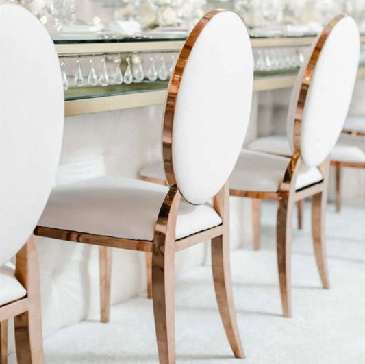Kyra rose gold dining chair
