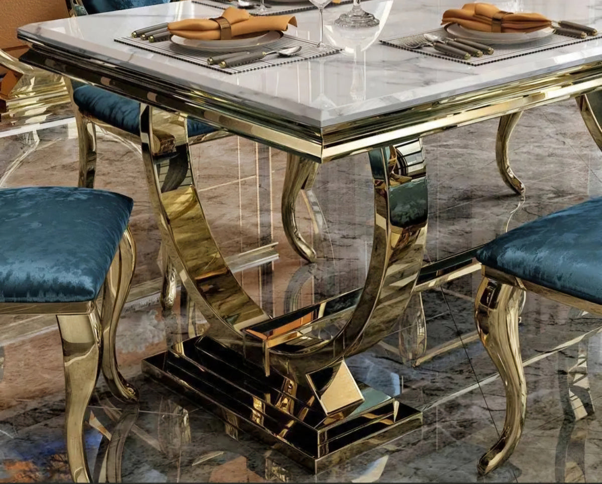 Estafani 8 Seater Marble Dining Table