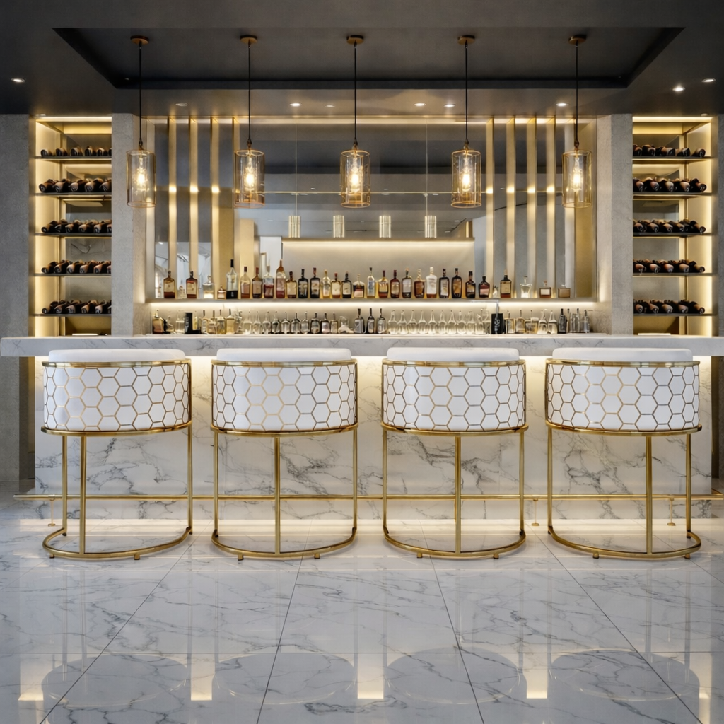 Avery luxe gold bar chairs