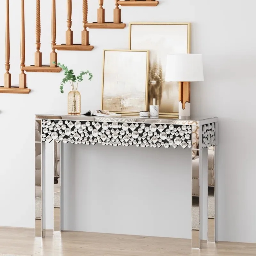 Giallo luxe console/mirror set