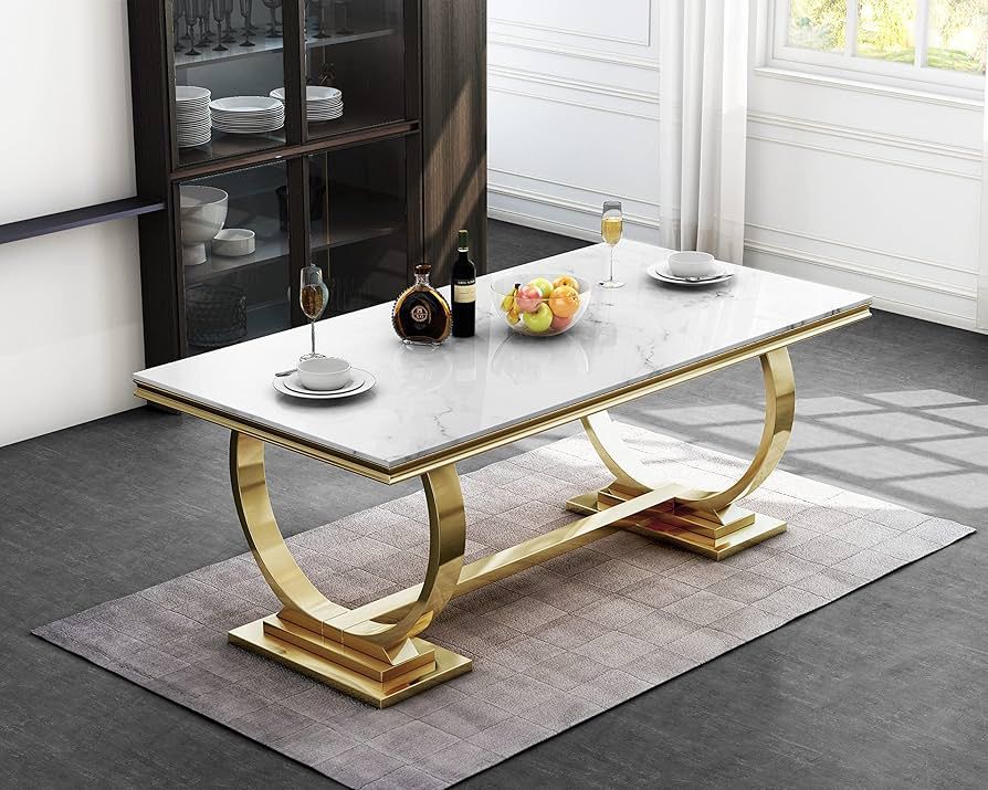 Estafani 8 Seater Marble Dining Table