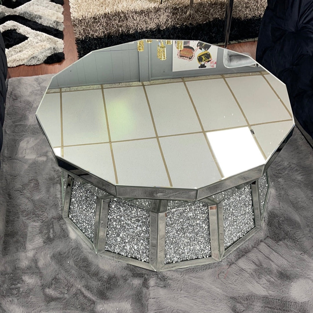 Raha glam mirrored coffee table