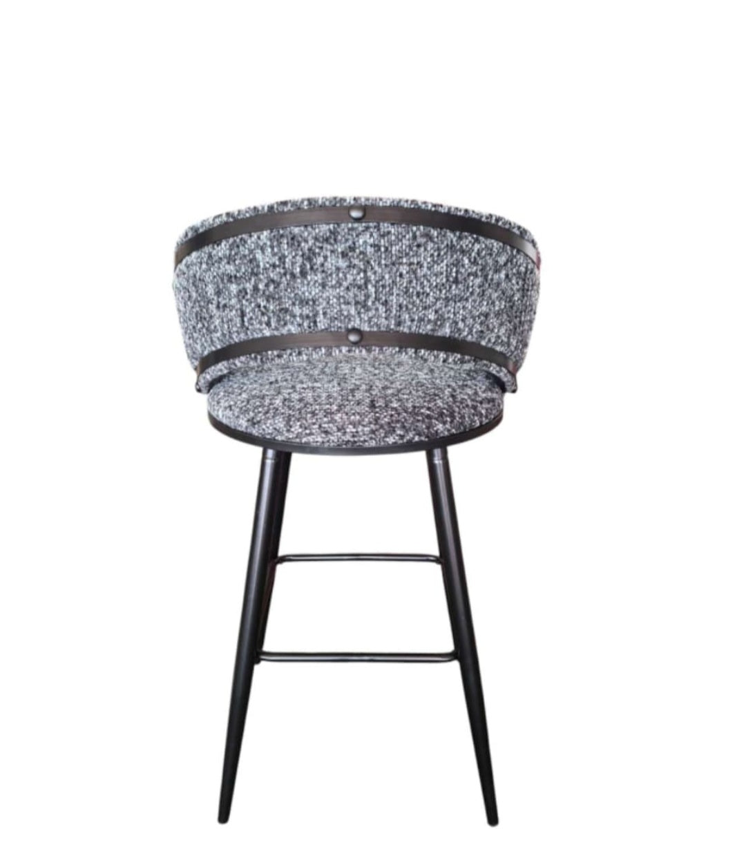 Luka black/grey bar chair