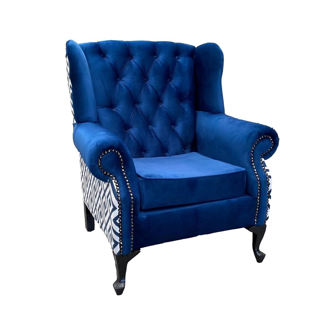 Blue occasional armchair