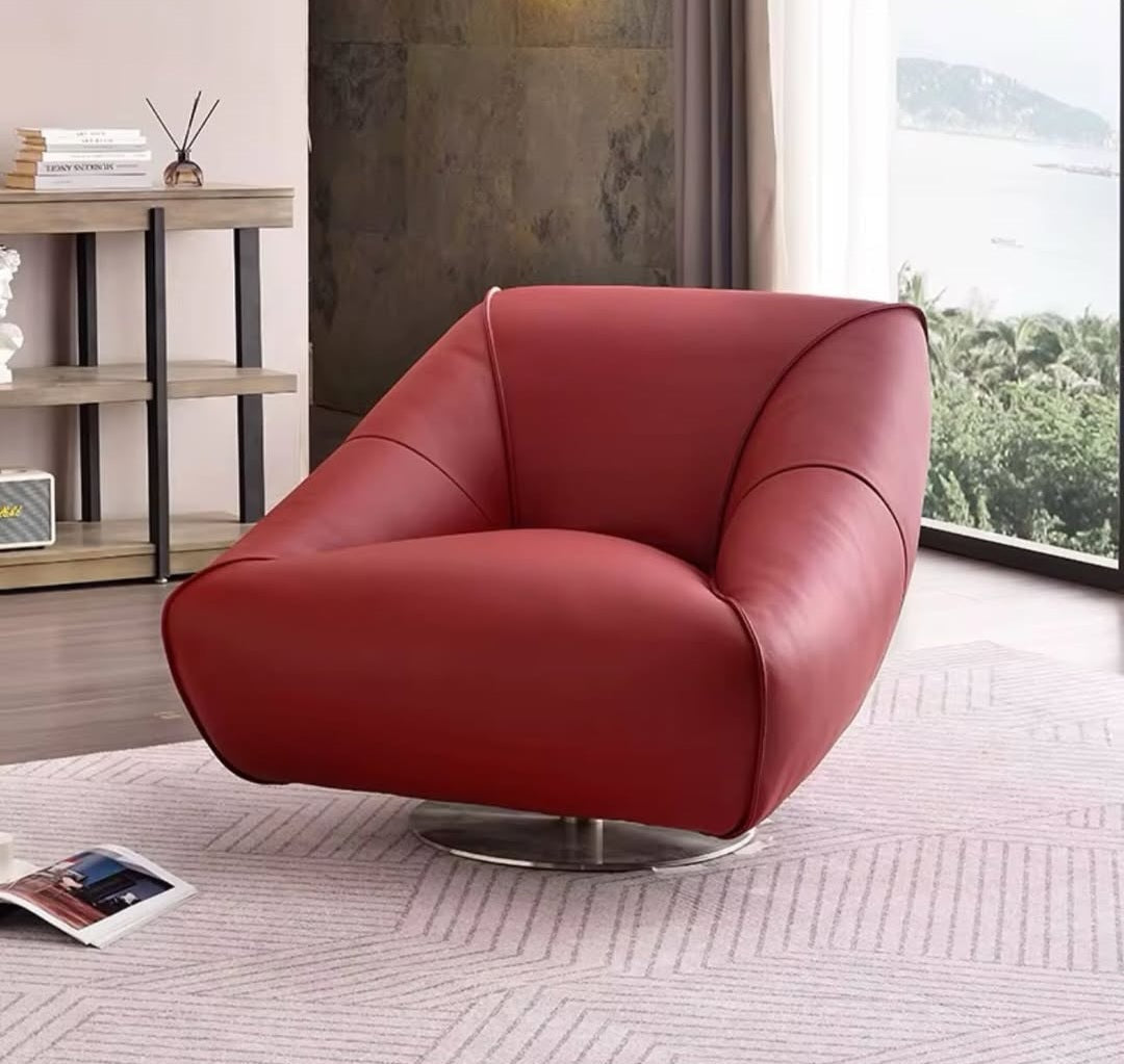 Leather swivel chair 
