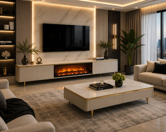 Montana Fireplace TV Stand/Coffee Table Set