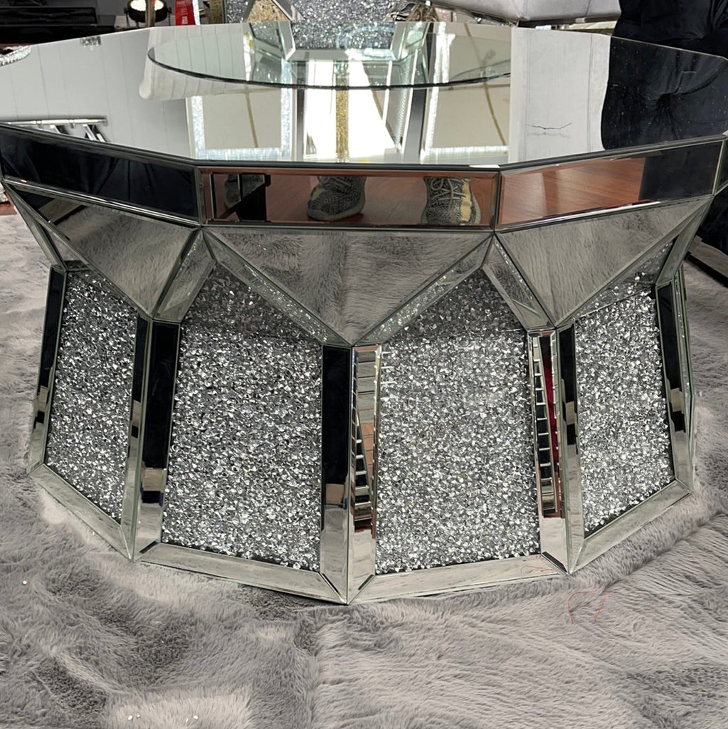 Raha glam mirrored coffee table