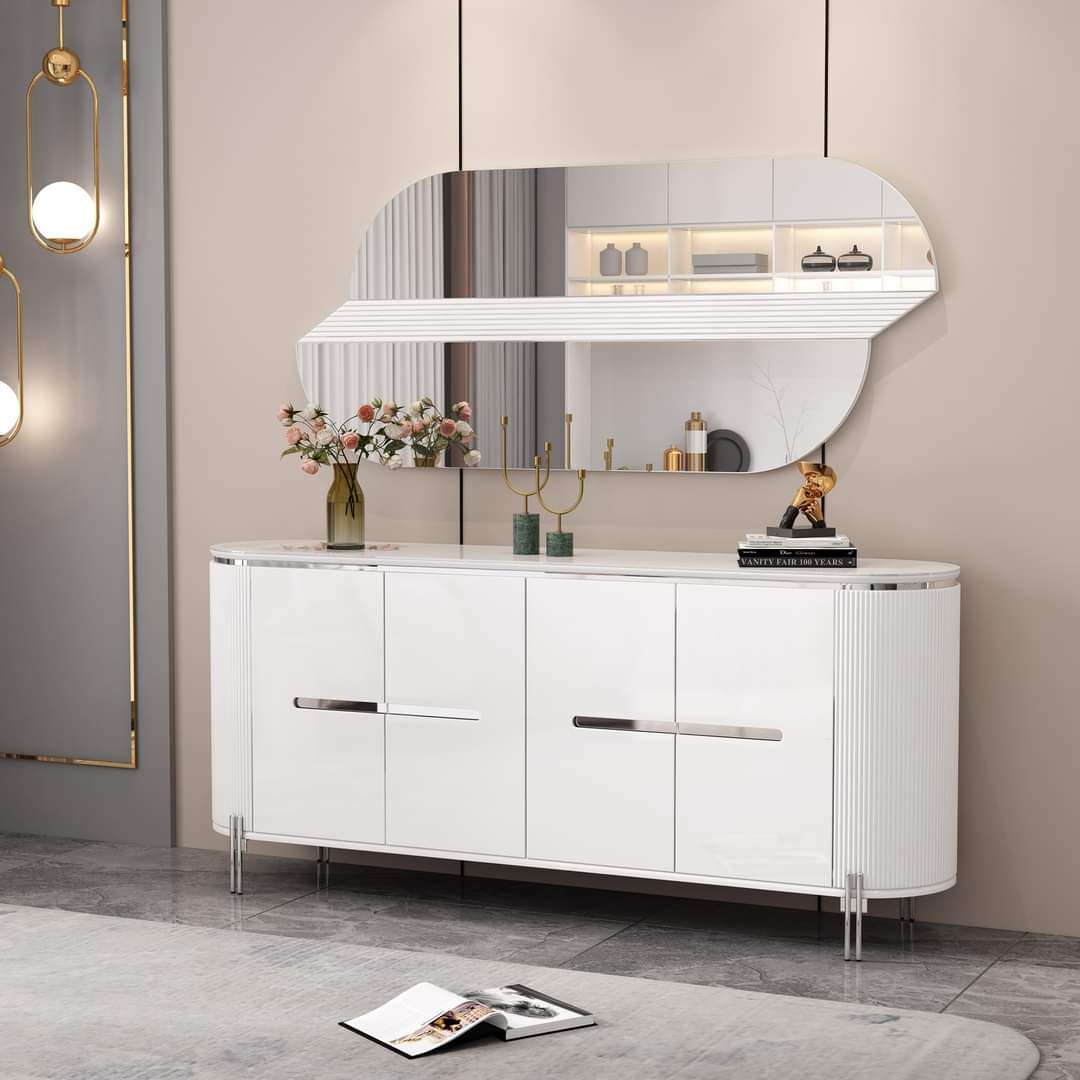 Versailles Buffet Table /Mirror Set