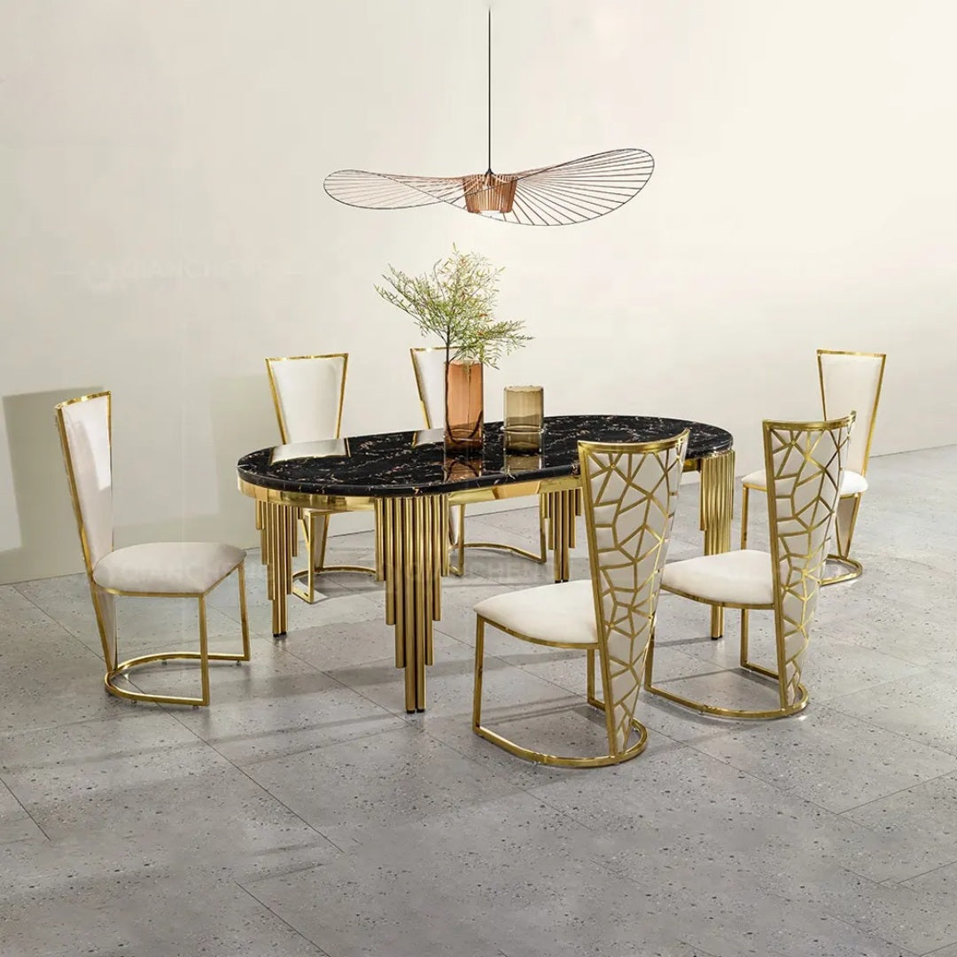 Azra luxe 6 seater dining set