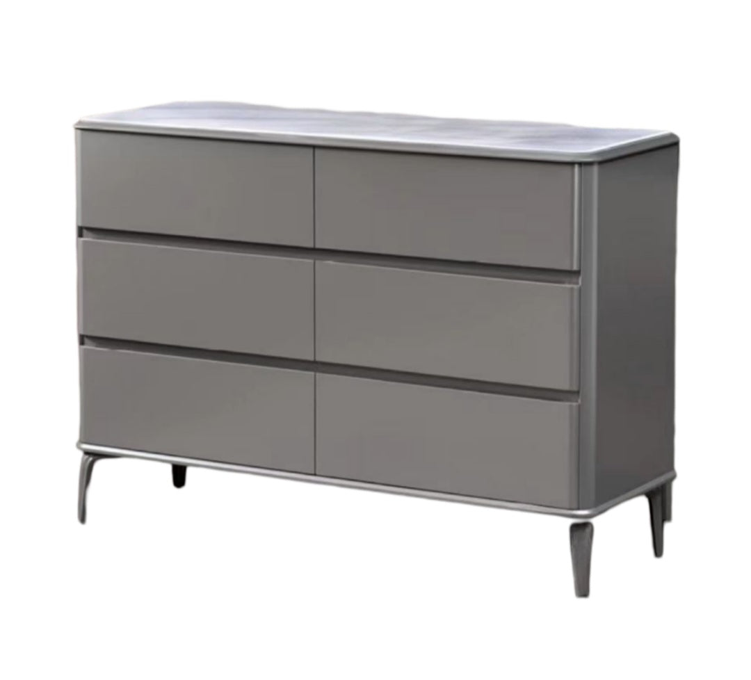 Grey 6 draw chest of drawers