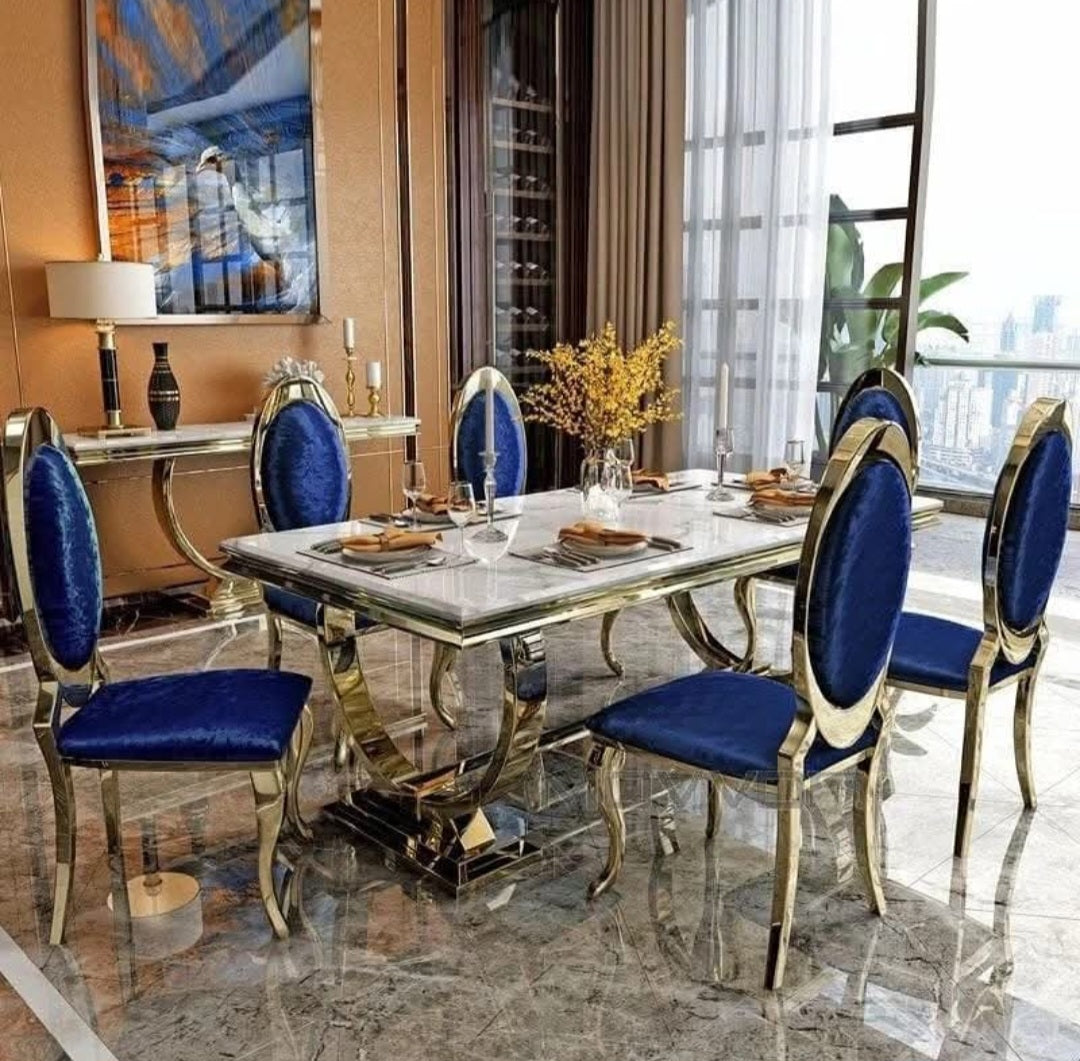 Estafani 8 Seater Marble Dining Table