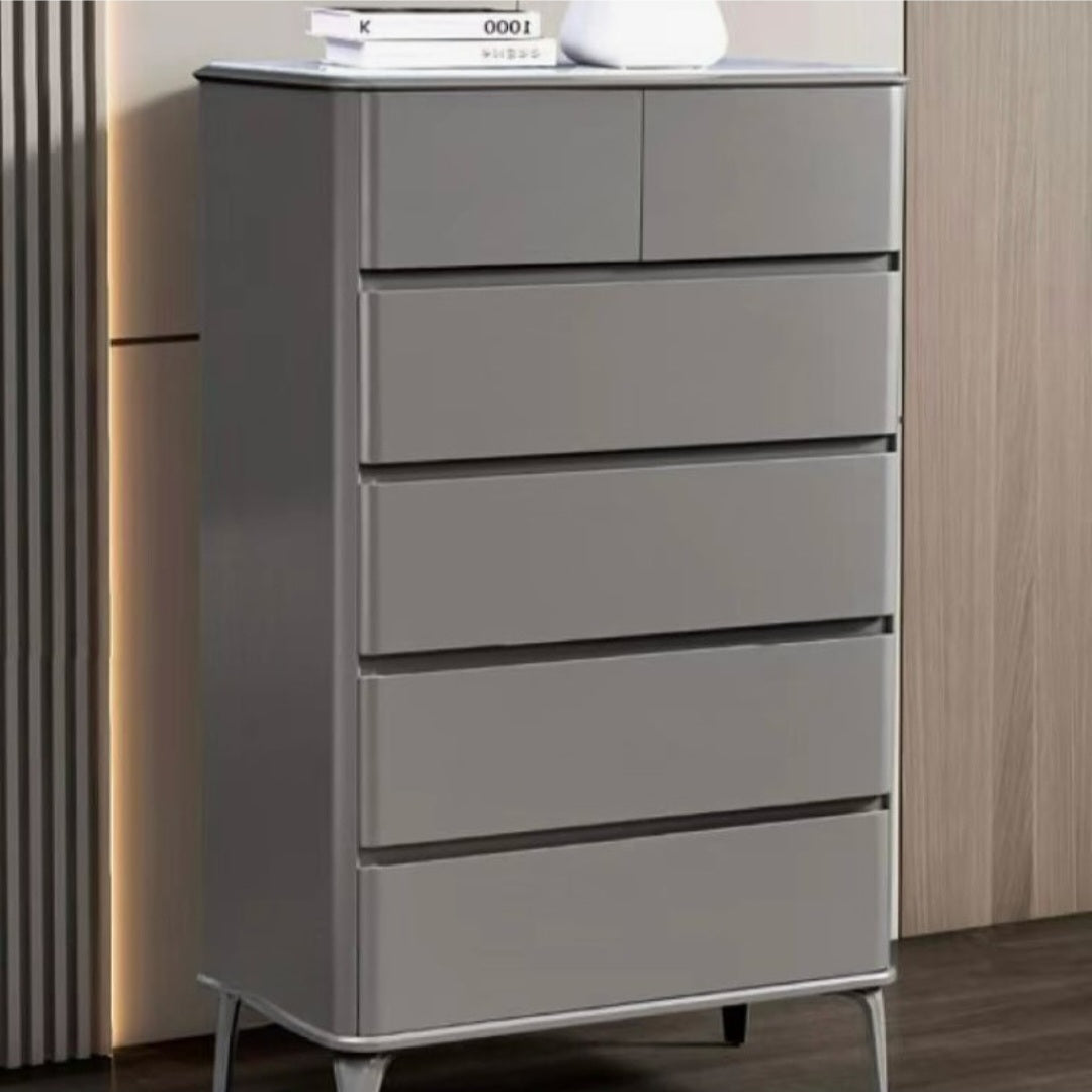 Tall boy chest of drawer grey 