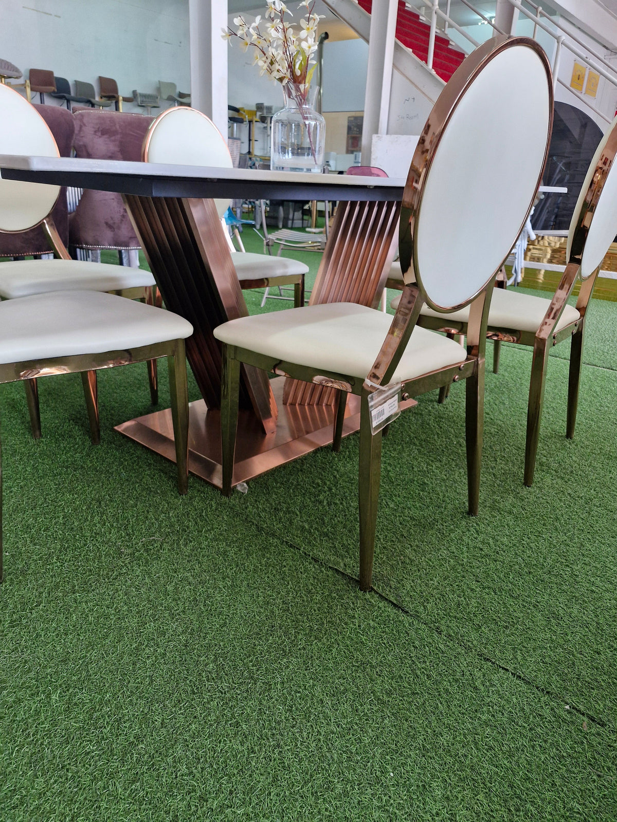 Kyra Rose Gold Dining Set
