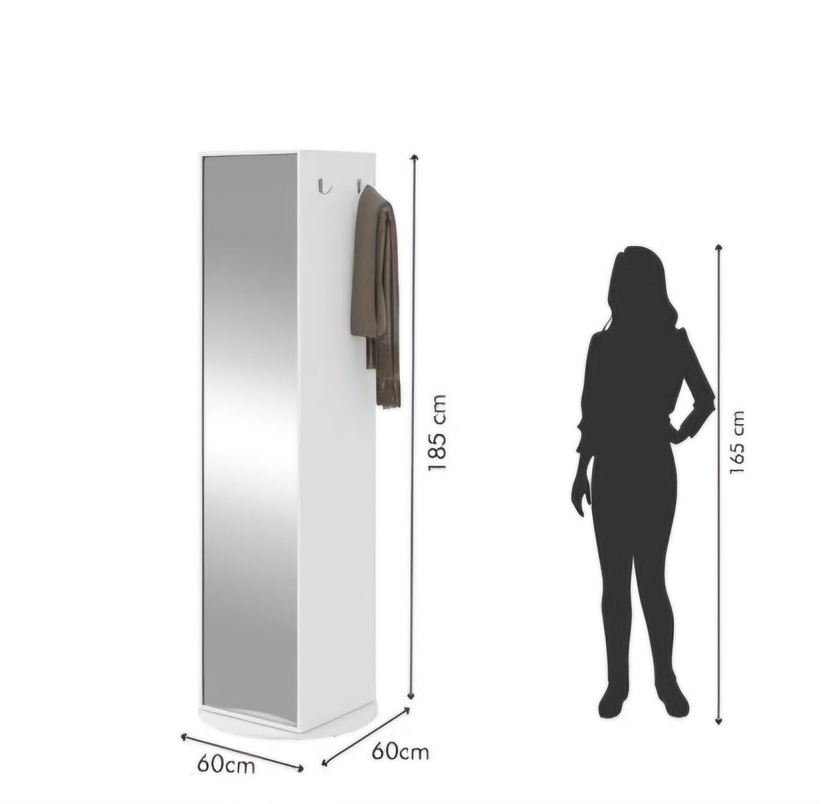 Rotating 360 degree mirror cabinet