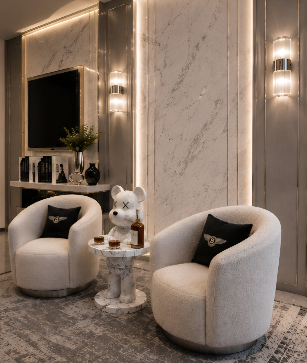 Luxe teddy side table